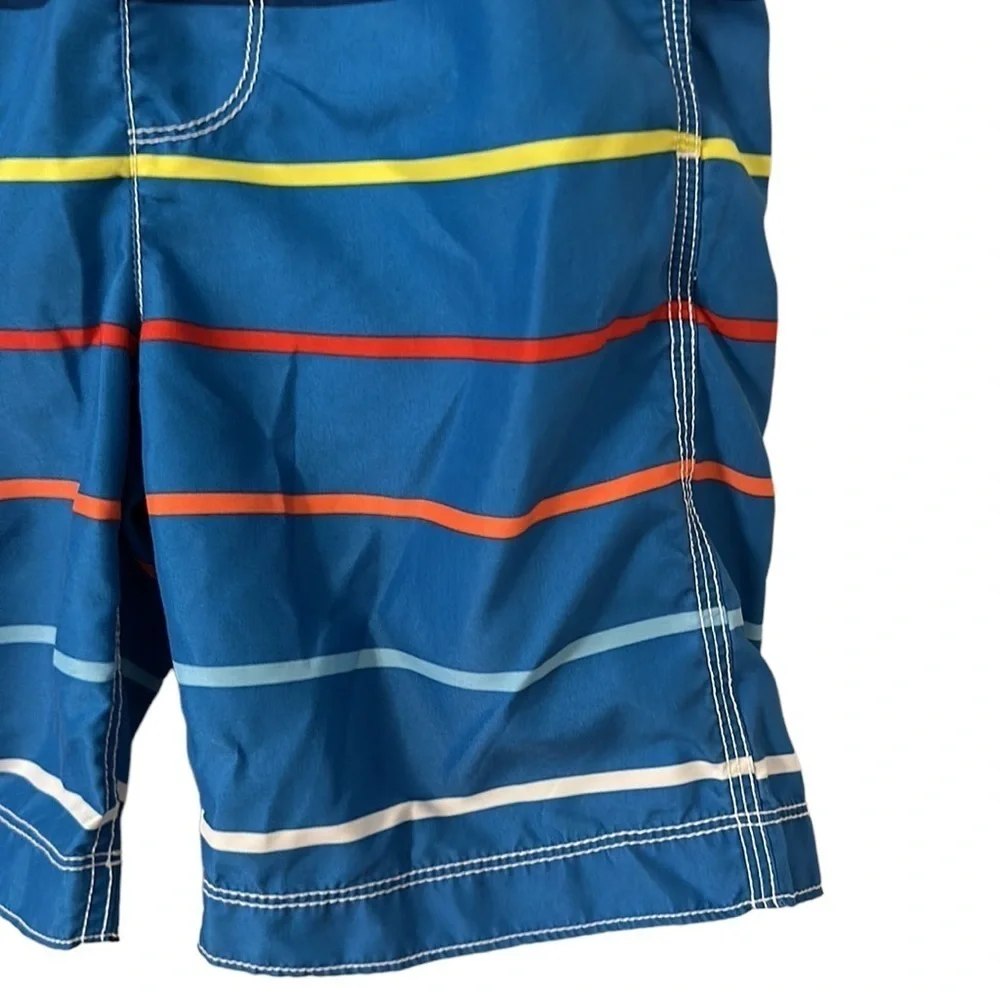 Gap Kids Blue Multicolor Stripe Boys Swim Trunks Size‎ M